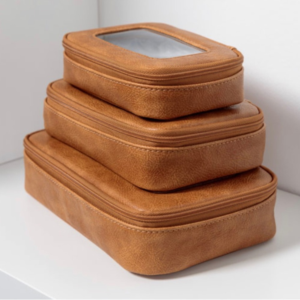 ThirtyOne Clear Case Trio - Caramel Distressed Pebble